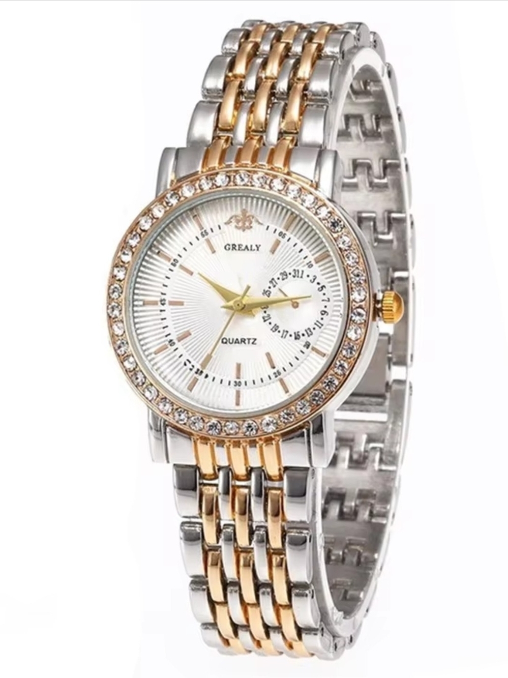 Two-Tone Gold & Silver Women's Bracelet Watch by